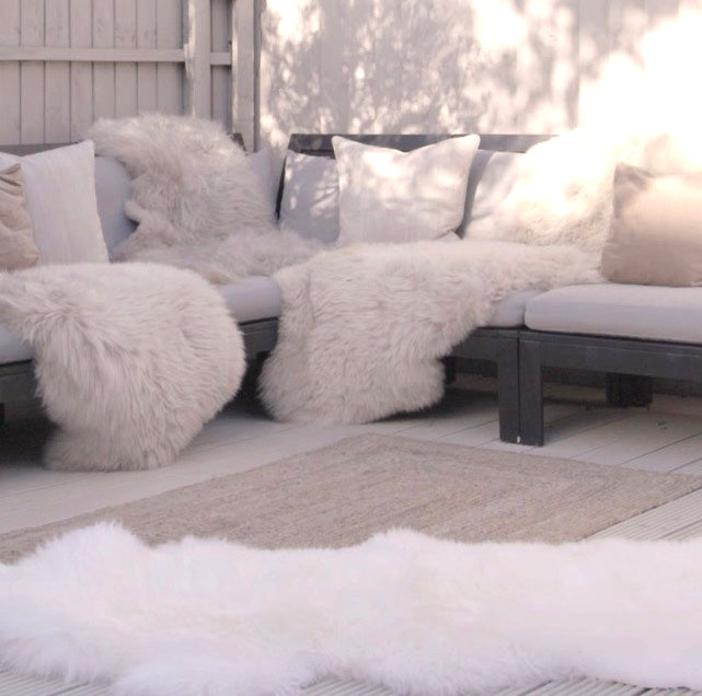 Indoor / Outdoor Sheepskin Rug Double sheepskin rug