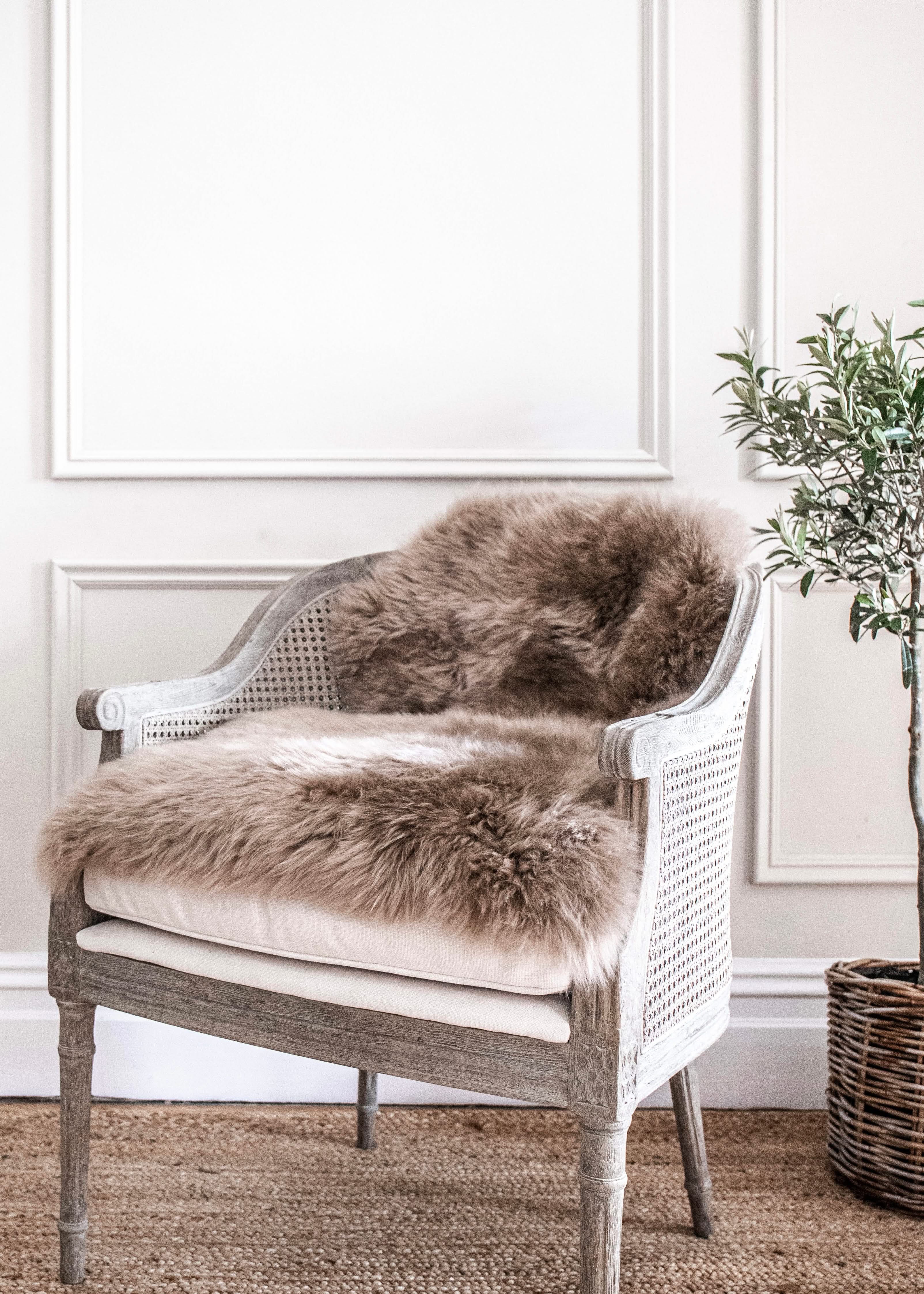 Authentic Luxury Sheepskin in faun