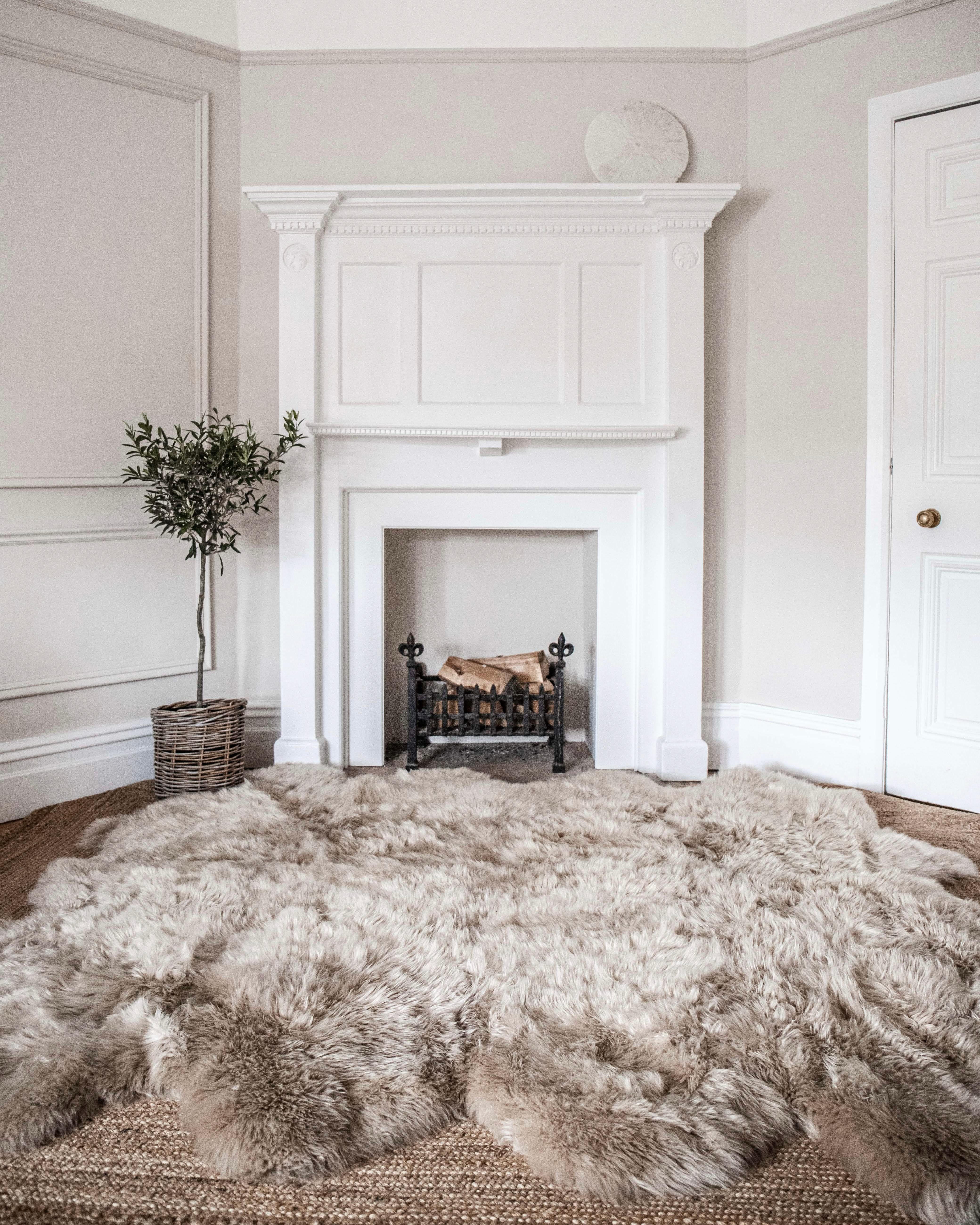 Oversize Snuggle Sheepskin Rug in Mole