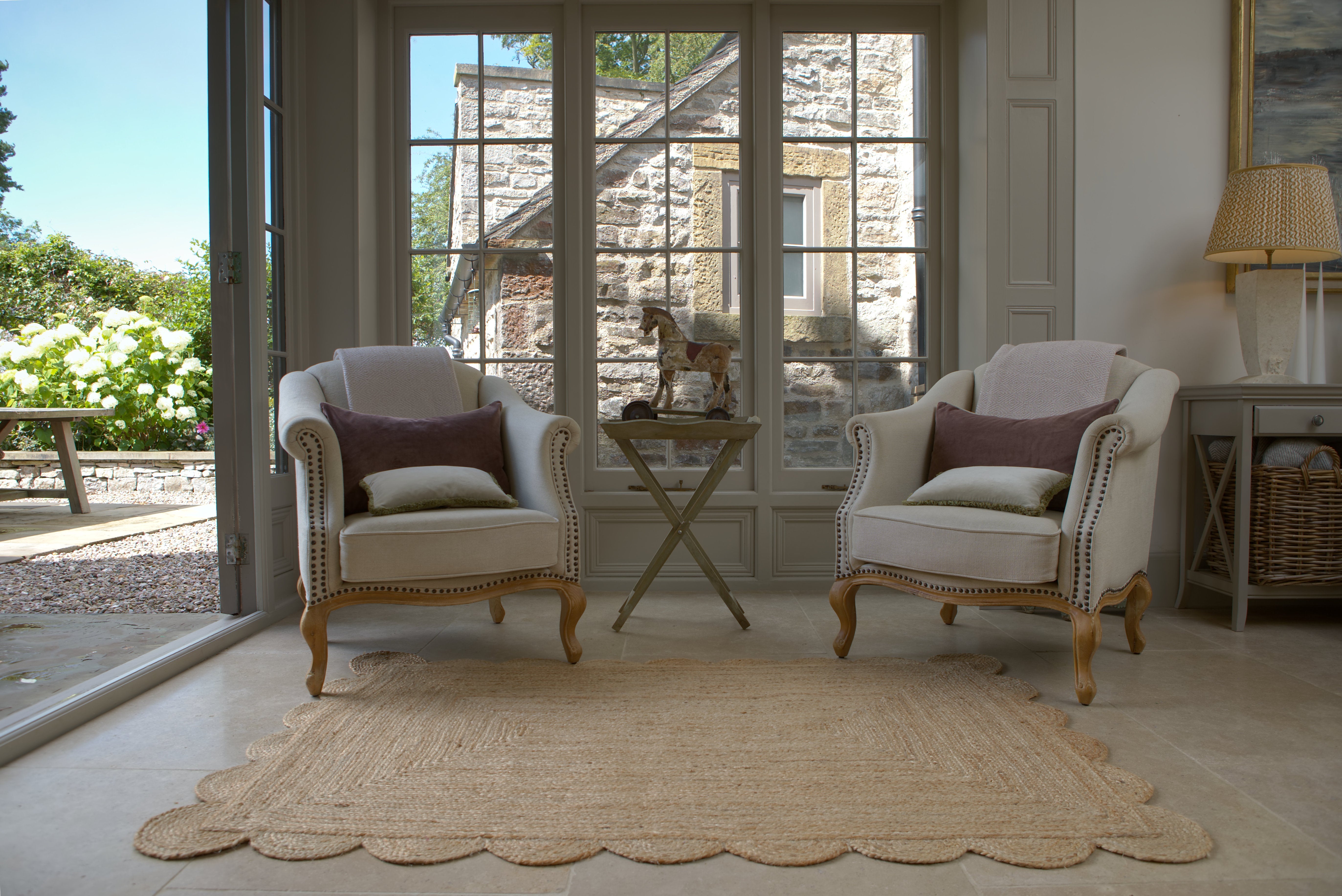 The Scallop Edge Natural Rug