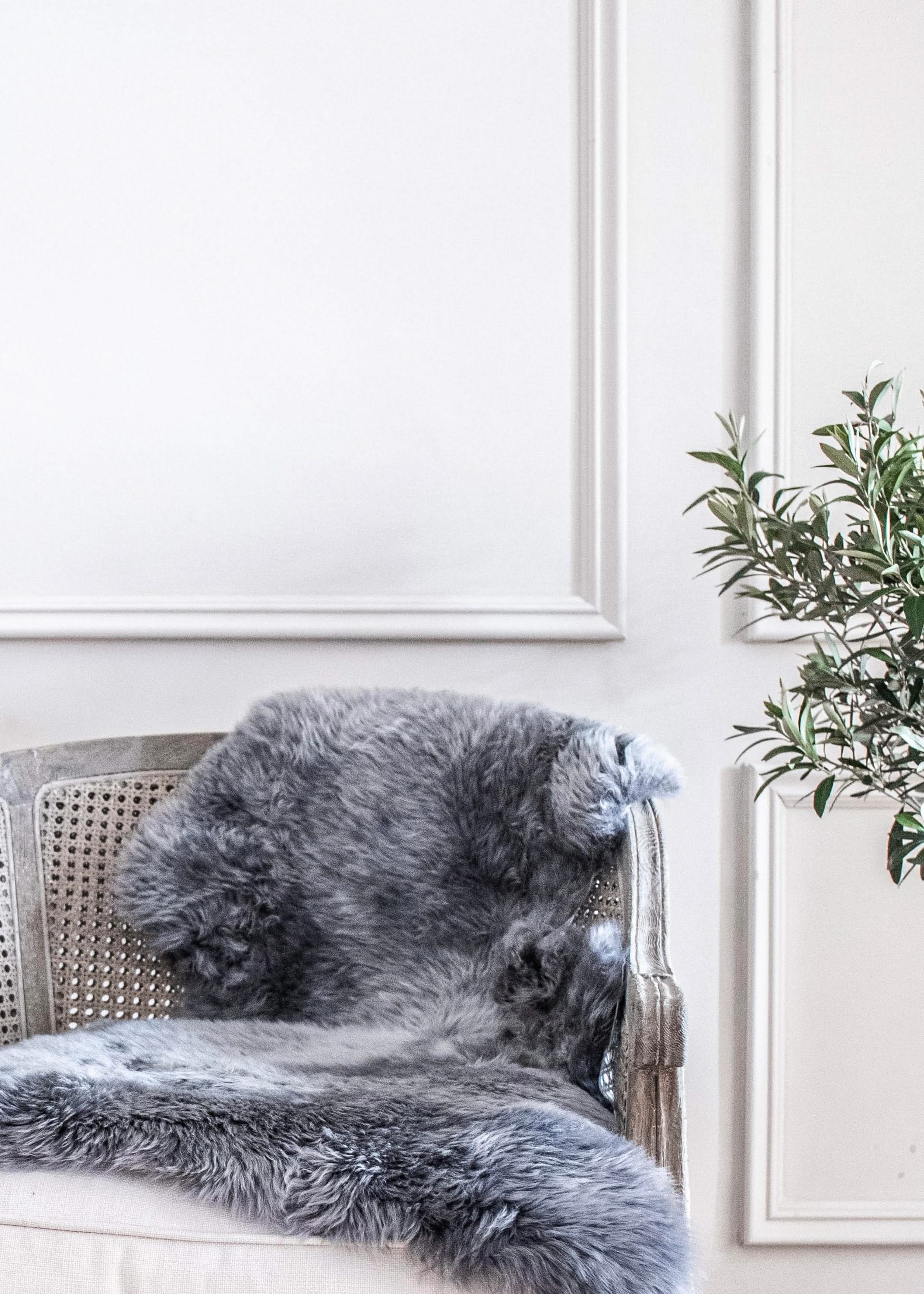 Authentic Luxury Sheepskin in dove grey