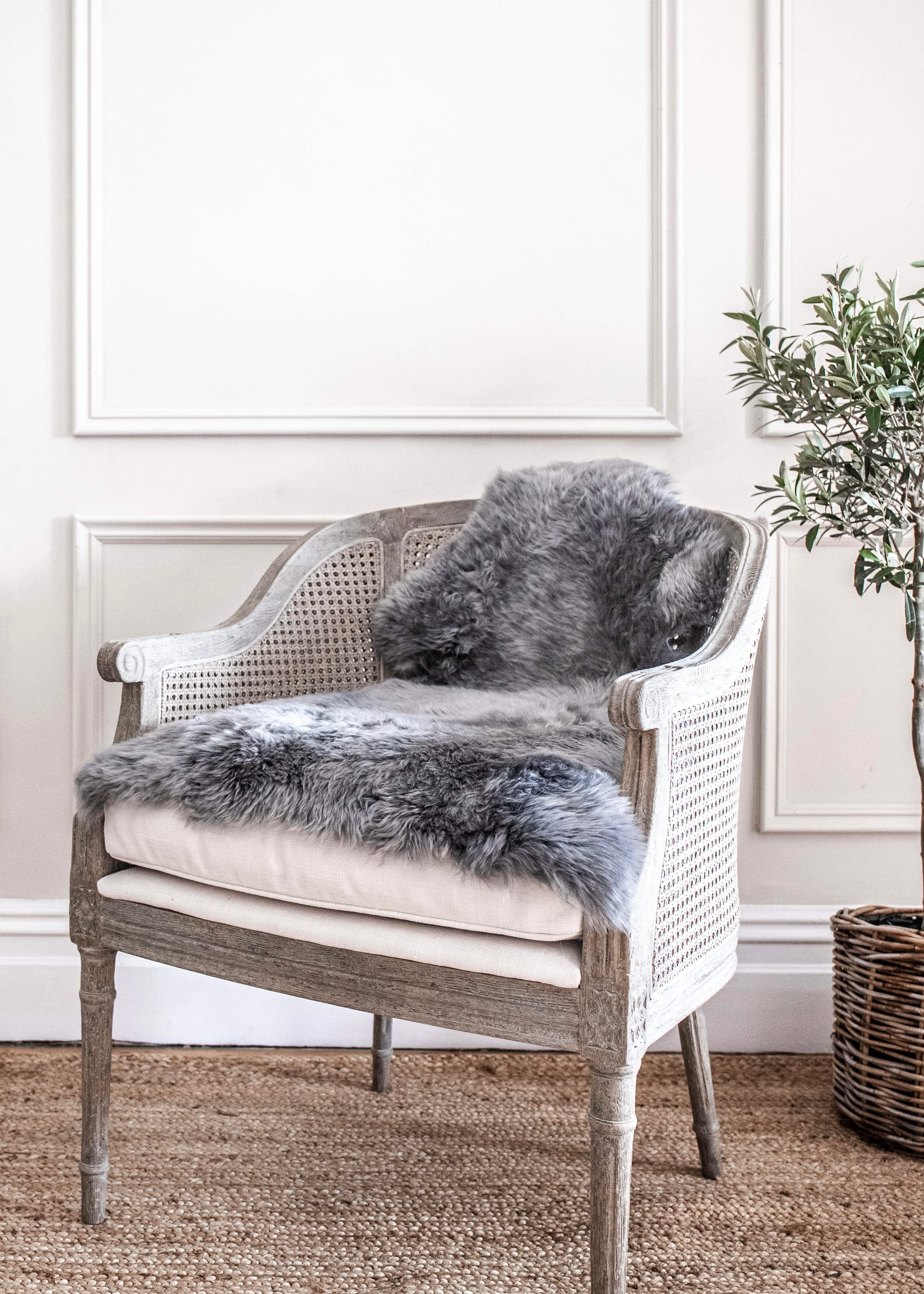 Authentic Luxury Sheepskin in dove grey