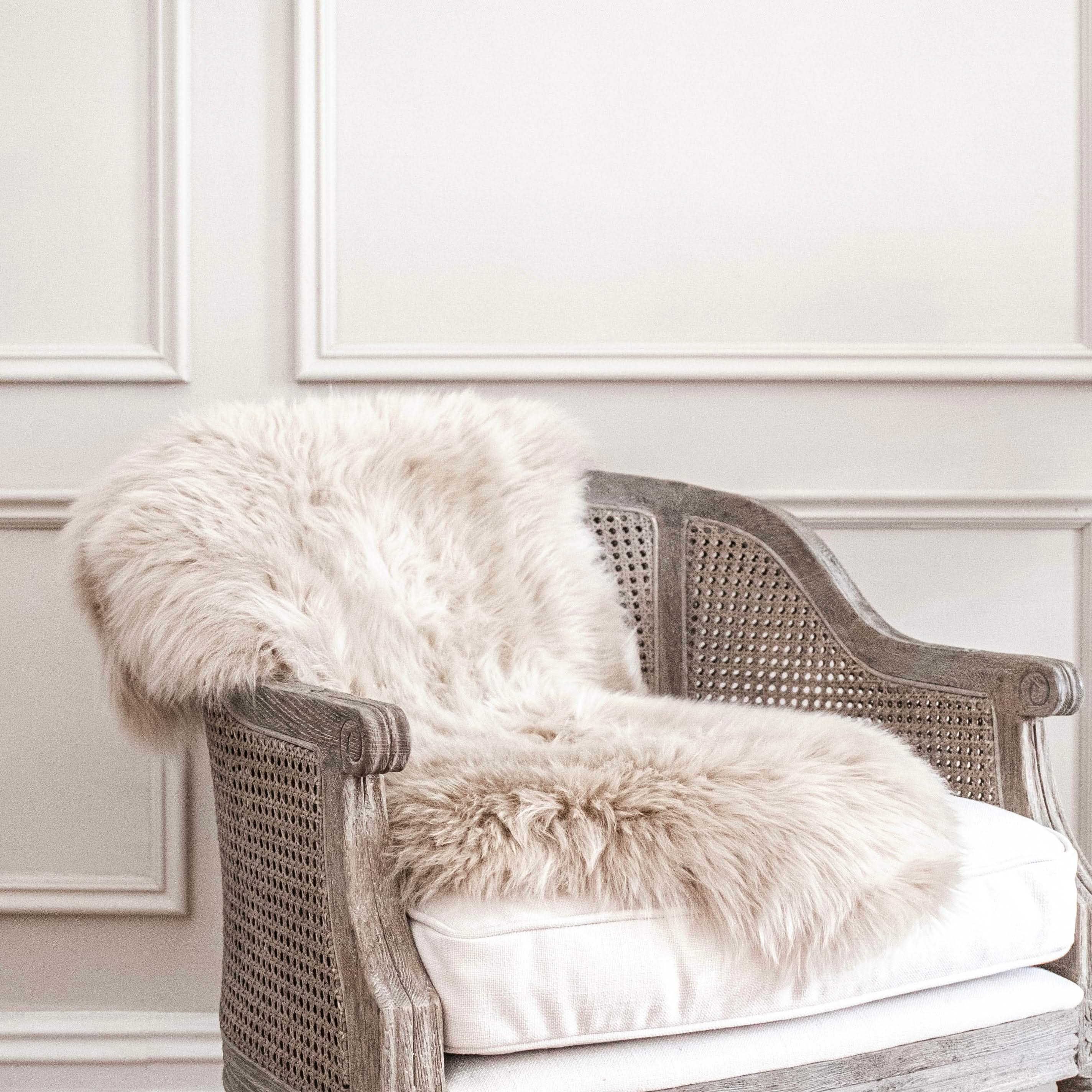 Authentic Luxury Sheepskin in oyster