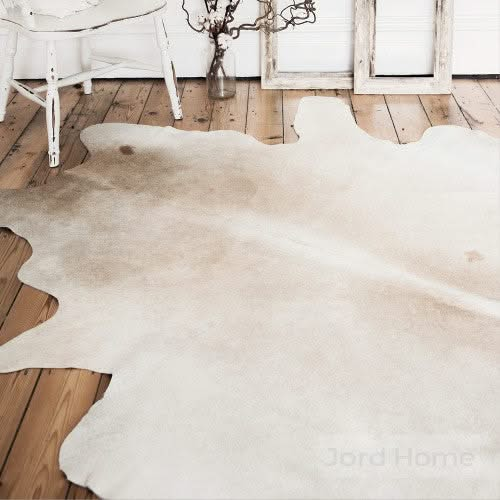 White Neutral Cowhide Rug