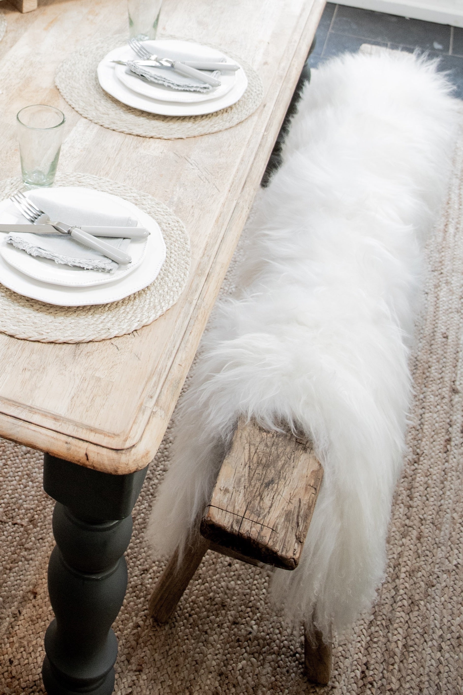 Super rare, special sheepskin from Iceland in Ivory