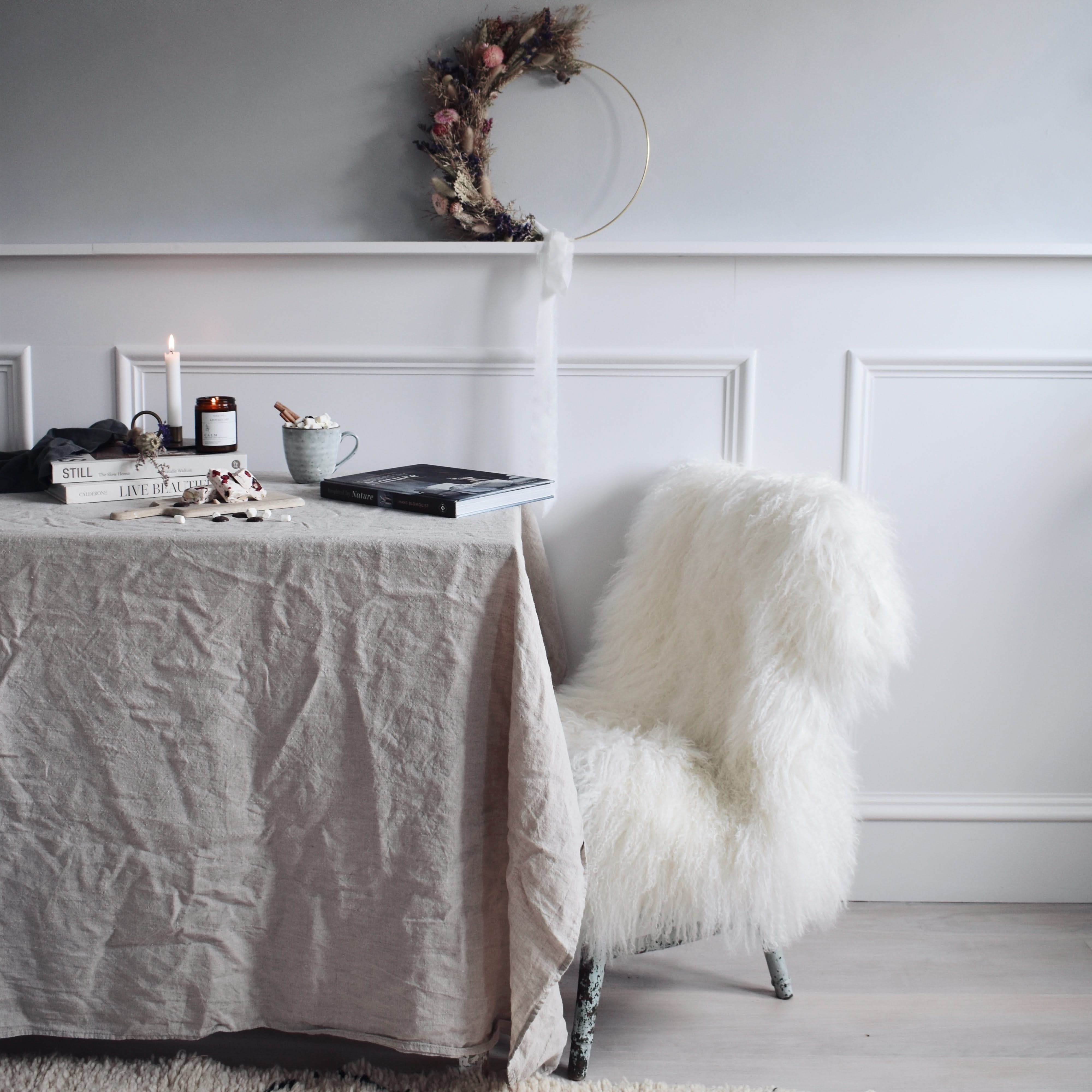 Luxury Tibetan Sheepskin in ivory