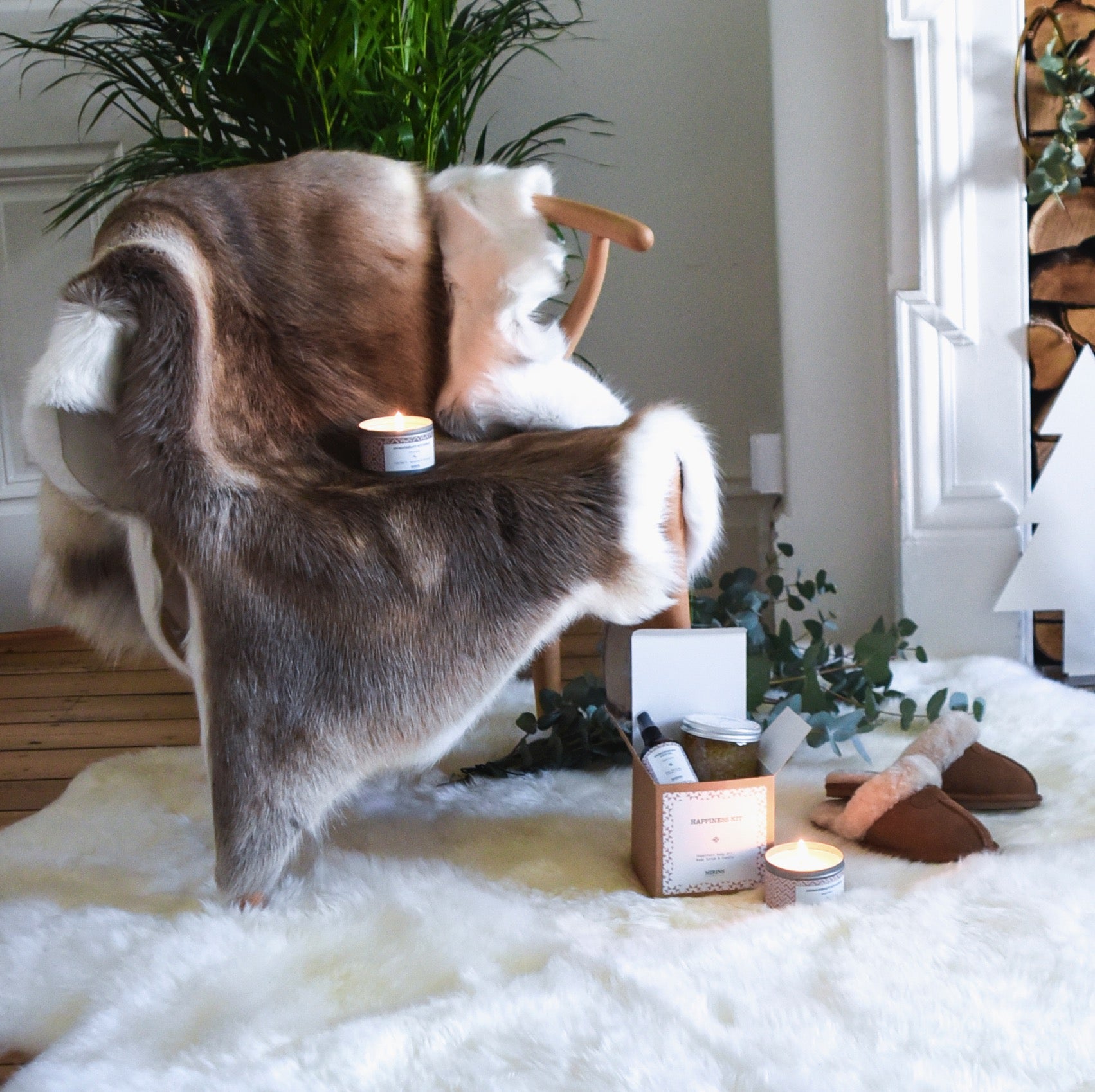 Ethically Sourced Reindeer Hide Rug & Throw