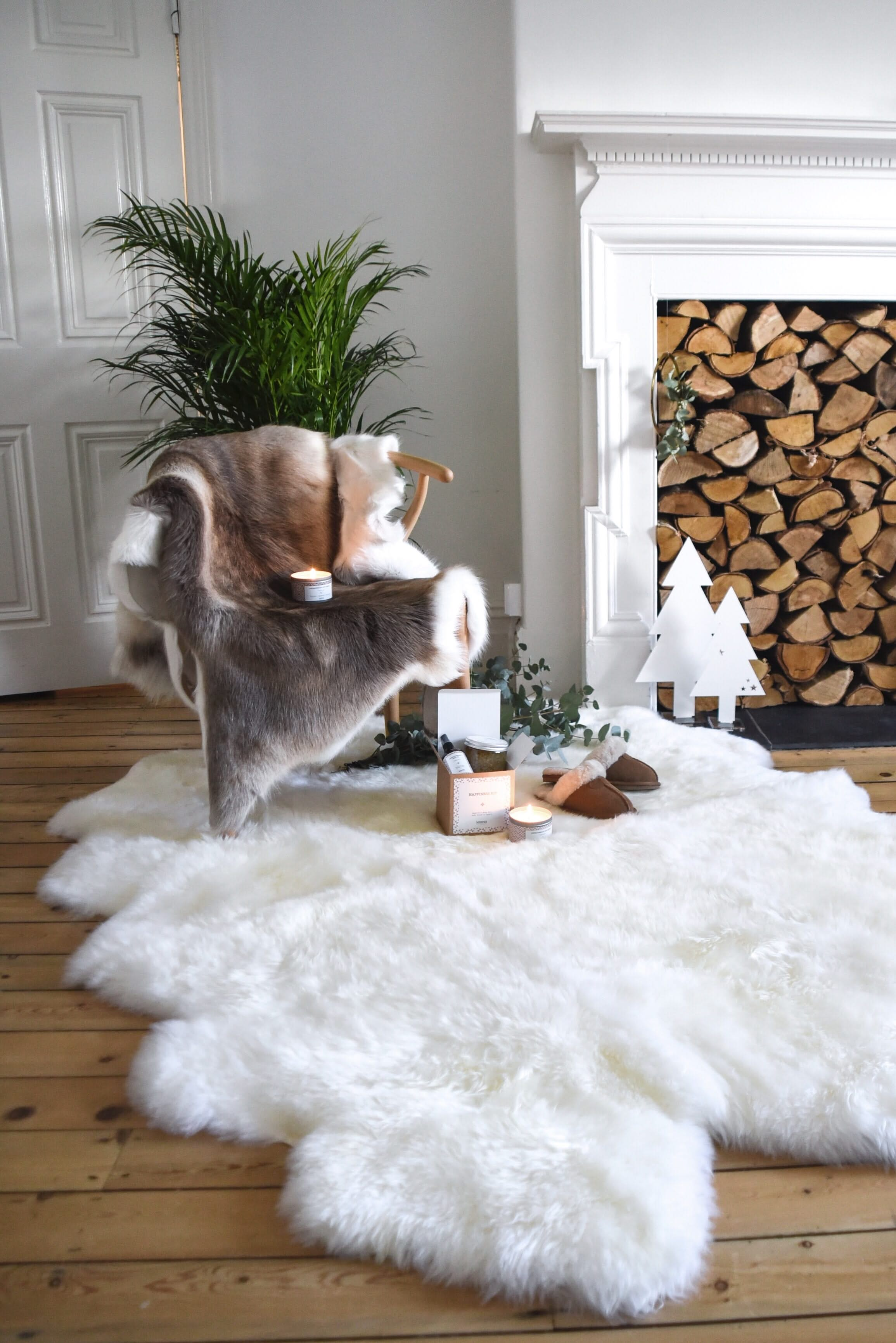 large sheepskin rug