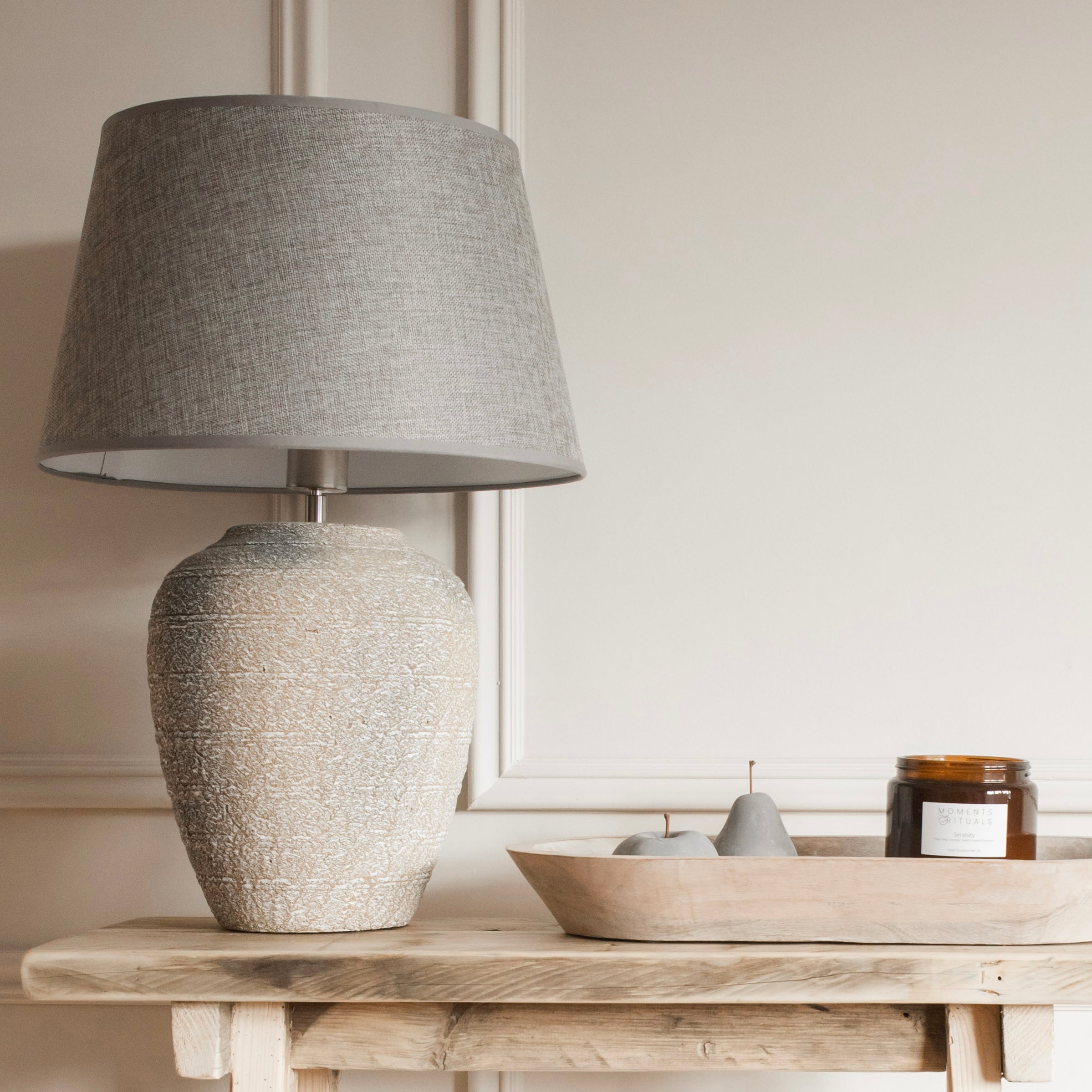 The Rustic Stone Lamp