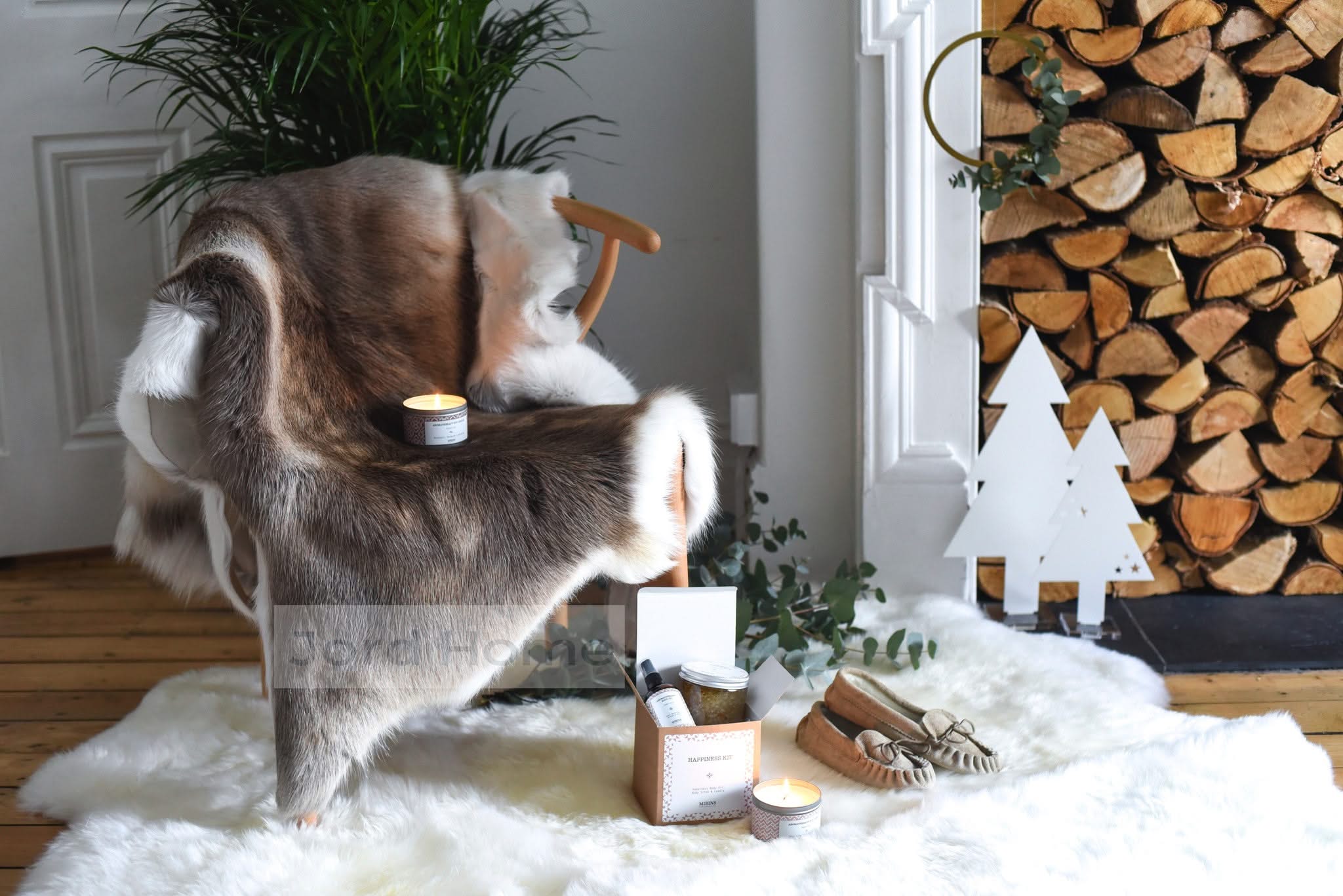 Reindeer hide gift set for her