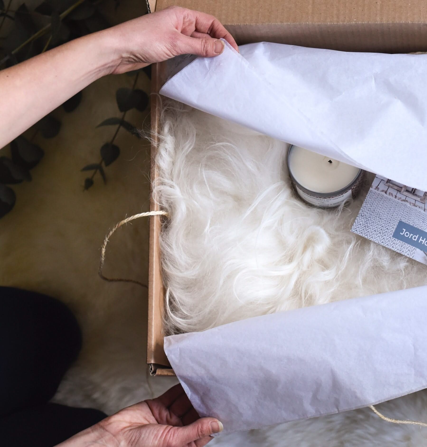 Reindeer hide gift set for her